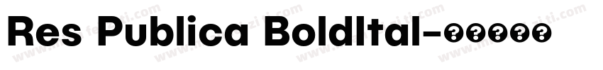 Res Publica BoldItal字体转换